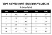Oscar - Reißverschluss und Steinmuster Stilvolle Lederjacke