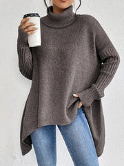 LAORA – LÄSSIGER PULLOVER MIT LANGEN ÄRMELN UND HOHEM KRAGEN